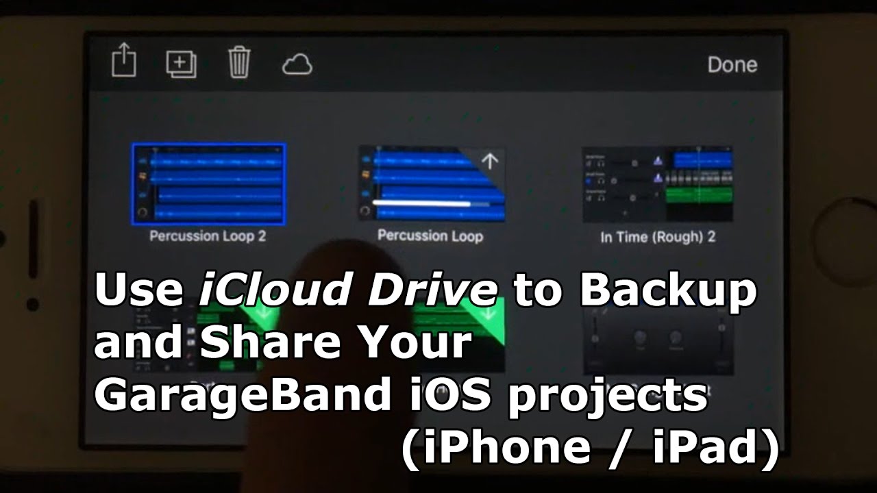Where to create share and duplicate garageband ipad 2